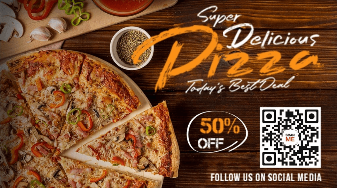 Pizza advertisement